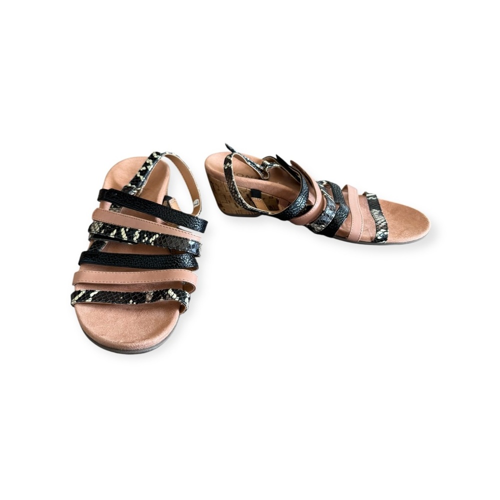 Vionic Tess Wedge Sandal Snake Pattern Shoes 7 M - image 1